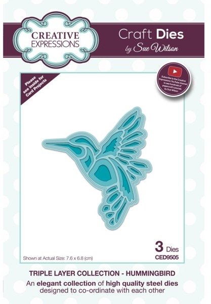 Creative Expressions Sue Wilson Triple Layer Collection Hummingbird Die