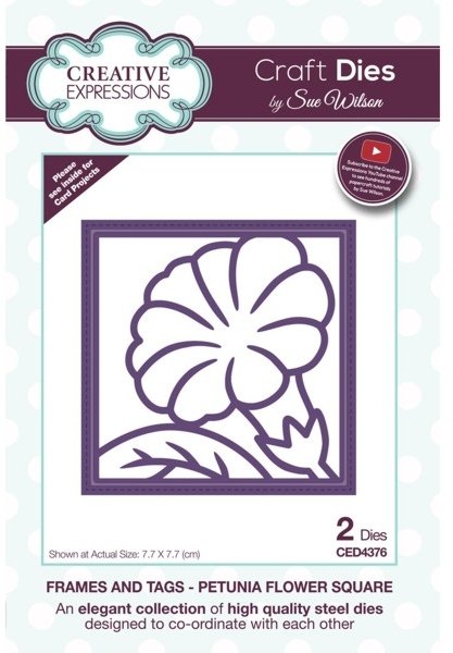 Creative Expressions Sue Wilson Frames and Tags Collection Petunia Flower Square Die