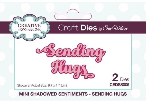 Creative Expressions Sue Wilson Mini Shadowed Sentiments Sending Hugs Die
