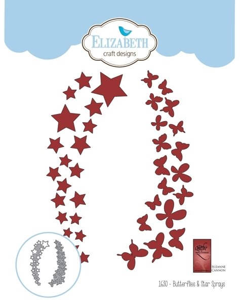 Elizabeth Crafts Elizabeth Craft Designs - Butterflies & Stars Sprays Die 1630