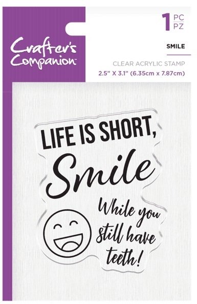 Crafters Companion Acrylic Stamps - Smile â€“ 4 for £8.99
