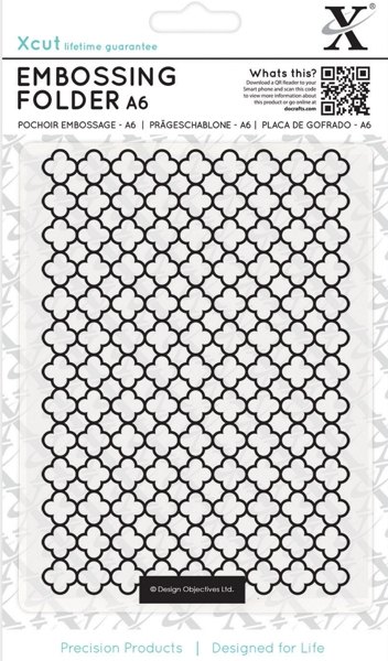 DoCrafts DoCrafts Xcut A6 Embossing Folder Moroccan Flower Tiles
