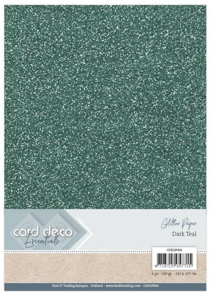 Card Deco Card Deco Essentials Glitter Paper Dark Teal Buy 3 Get 1 FREE