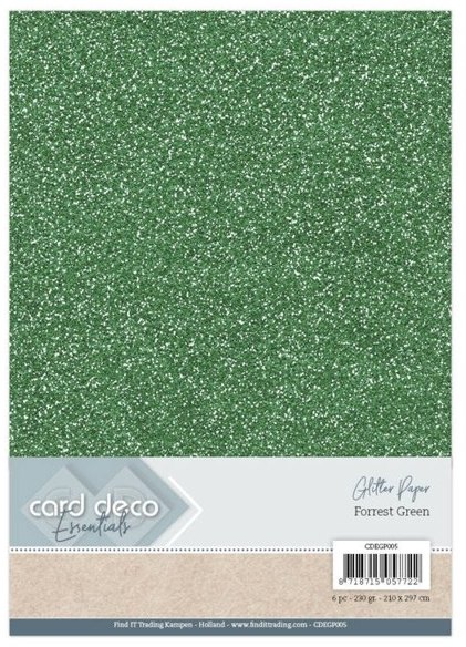 Card Deco Card Deco Essentials Glitter Paper Forrest Green Buy 3 Get 1 FREE