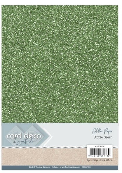 Card Deco Card Deco Essentials Glitter Paper Apple Green Buy 3 Get 1 FREE