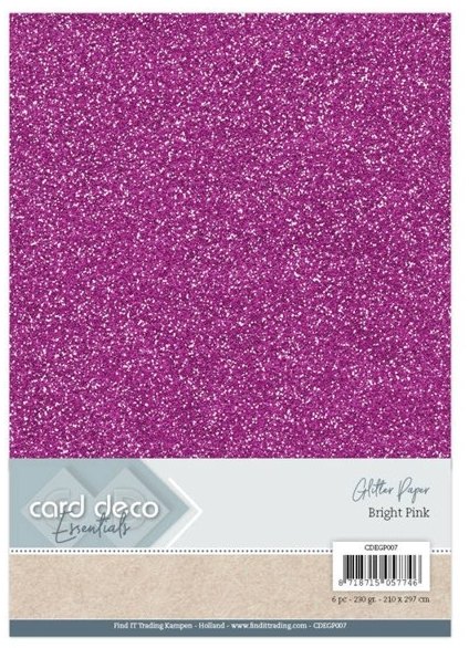 Card Deco Card Deco Essentials Glitter Paper Bright Pink Buy 3 Get 1 FREE