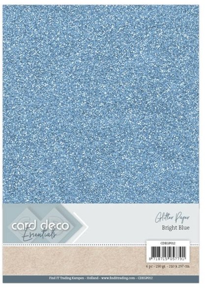 Card Deco Card Deco Essentials Glitter Paper Bright Blue Buy 3 Get 1 FREE