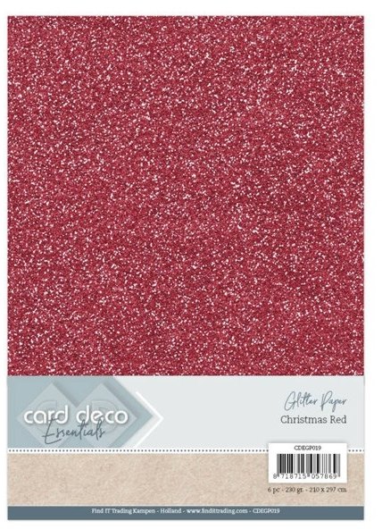 Card Deco Card Deco Essentials Glitter Paper Christmas Red Buy 3 Get 1 FREE