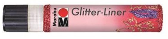 Marabu Marabu Glitter Liner 25ml Glitter Ruby 538 - 4 For £12.49