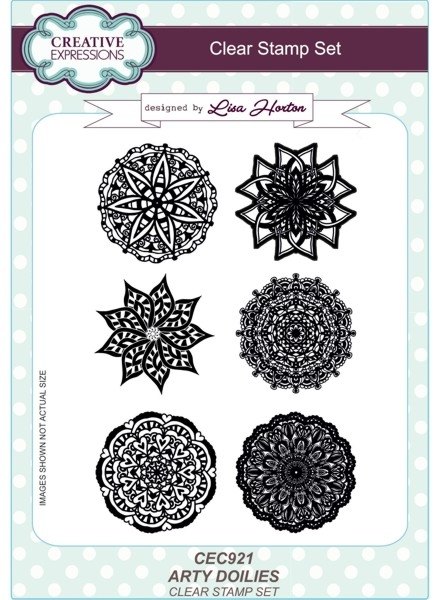 Creative Expressions Lisa Horton Arty Doilies A5 Clear Stamp Set