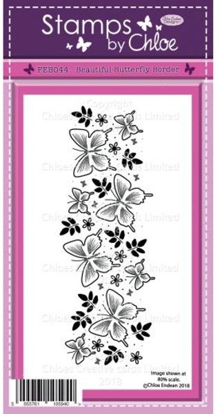 Stamps by Chloe Stamps by Chloe - FEB044 Beautiful Butterfly Border £5 Off Any 4