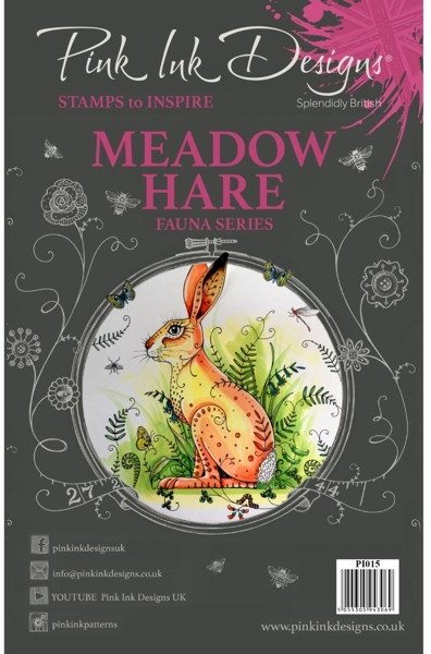 Pink Ink Pink Ink Designs A5 Clear Stamp Meadow Hare