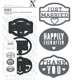 DoCrafts DoCrafts Xcut Small Dies Wedding Just Married