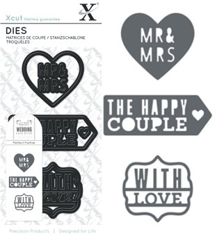 DoCrafts DoCrafts Xcut Small Dies Wedding Mr and Mrs