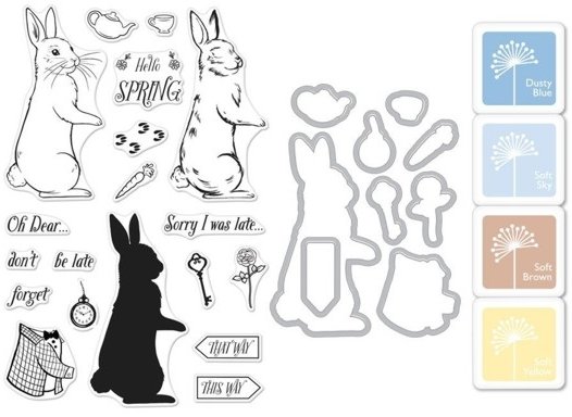 Hero Arts Hero Arts Color Layering Rabbit Bundle SB186
