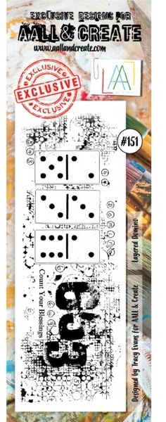 Aall & Create Aall & Create Border Stamp set #151 - Layered Domino