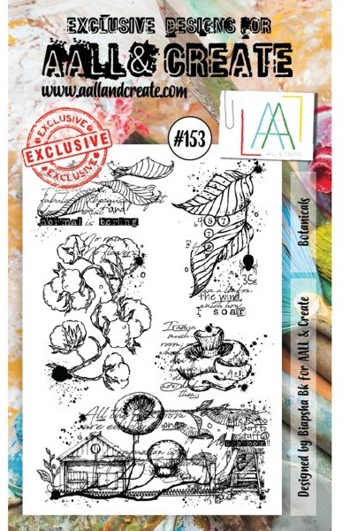 Aall & Create Aall & Create A6 Clear Stamps #153 Botanicals by Bipasha BK