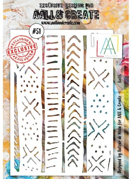 Aall & Create Aall & Create 5x7 Stencil #51 - Batik