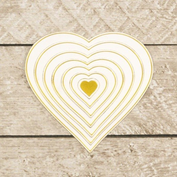 Couture Creations Couture Creations - Cut, Foil and Emboss - Modern Essentials - Nesting Hearts