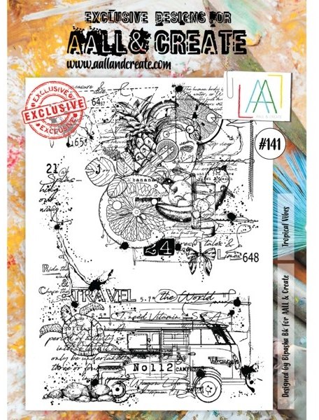 Aall & Create Aall & Create A4 Stamp #141 - Tropical Vibes