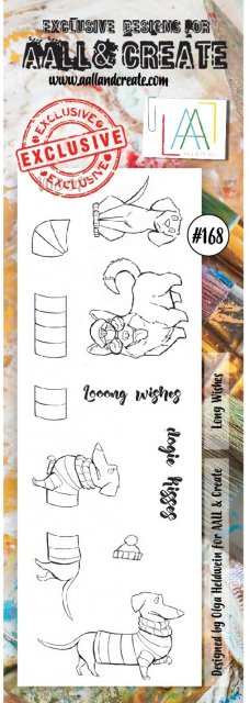 Aall & Create Aall & Create Border Stamp set #168 - Long Wishes