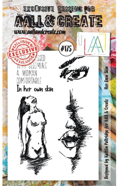 Aall & Create Aall & Create A6 Clear Stamps #175 Her Own Skin - CLEARANCE