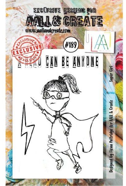 Aall & Create Aall & Create A7 Clear Stamps #189 Super Girl
