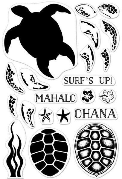 Hero Arts Hero Arts Color Layering Sea Turtle Stamp CM165