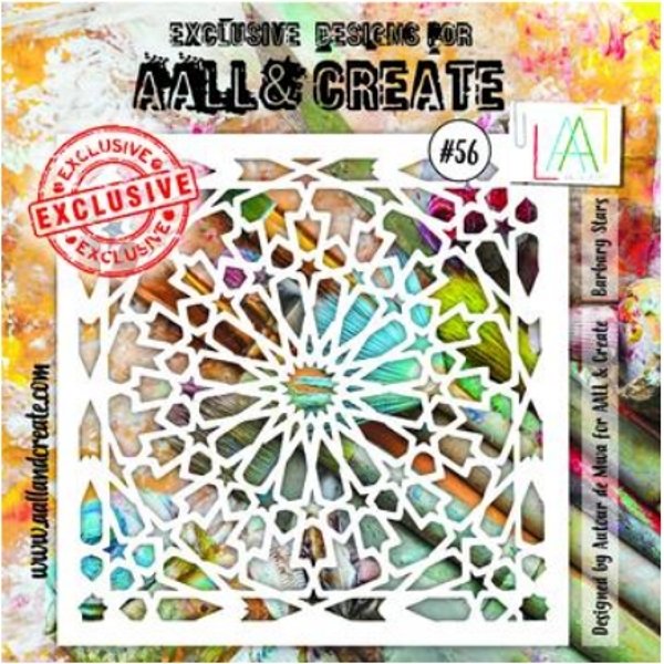 Aall & Create Aall & Create 6x6 Stencil #56 - Barbery Stars