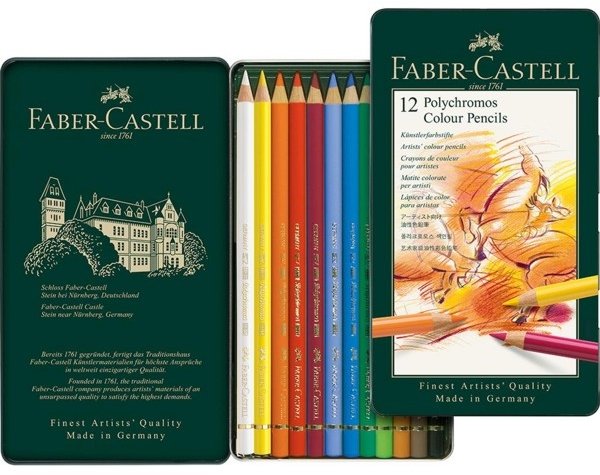 Faber Castell Faber Castell Tin of 12 Polychromos Artists' Pencils