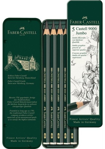 Faber Castell Faber Castell 9000 Jumbo Pencil Tin of 5