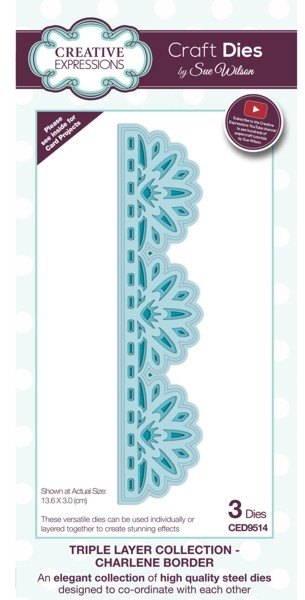Creative Expressions Sue WIlson Triple Layer Collection Charlene Border Die