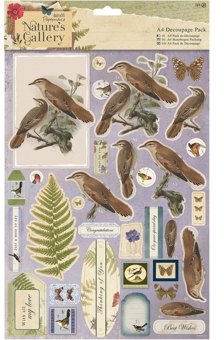 DoCrafts Papermania Nature's Gallery A4 Decoupage Pack Birds
