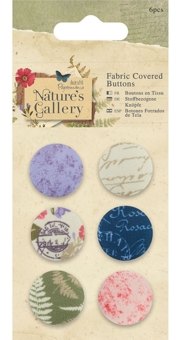 DoCrafts Papermania Nature's Gallery Fabric Covered Buttons