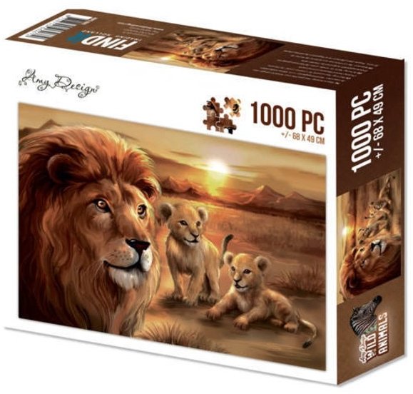Amy Design Amy Design - Wild Animals - Lion With Cubs Jigsaw Puzzle 1000 pc