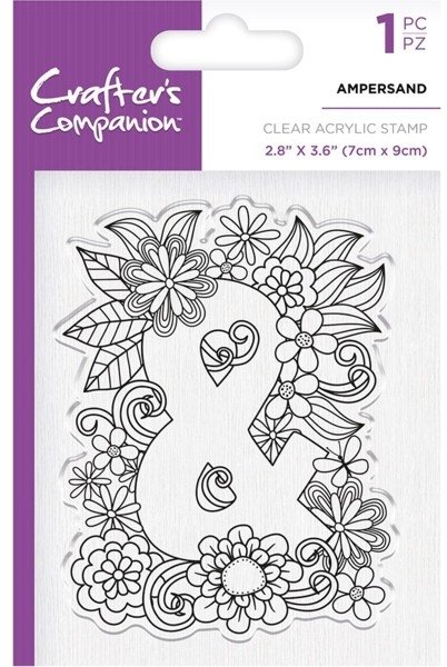 Crafters Companion Clear Acrylic Stamps - Ampersand - 4 for £9.79