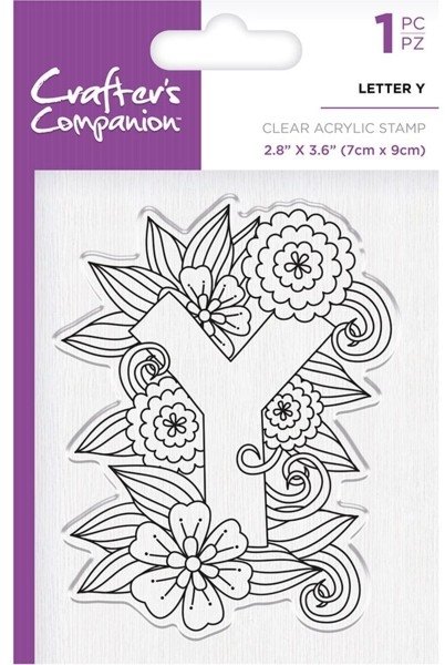 Crafters Companion Clear Acrylic Stamps - Letter Y - 4 for £9.79