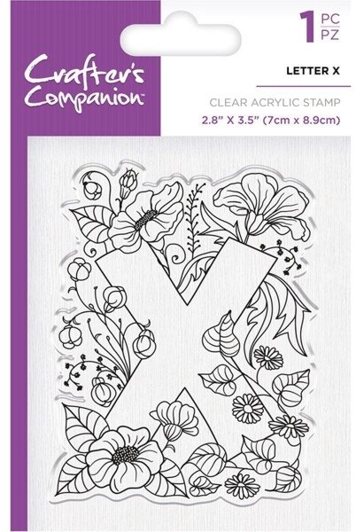 Crafters Companion Clear Acrylic Stamps - Letter X - 4 for £9.79