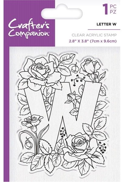 Crafters Companion Clear Acrylic Stamps - Letter W - 4 for £9.79