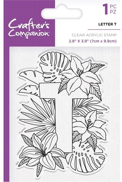 Crafters Companion Clear Acrylic Stamps - Letter T - 4 for £9.79