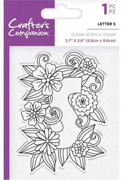 Crafters Companion Clear Acrylic Stamps - Letter S - 4 for £9.79