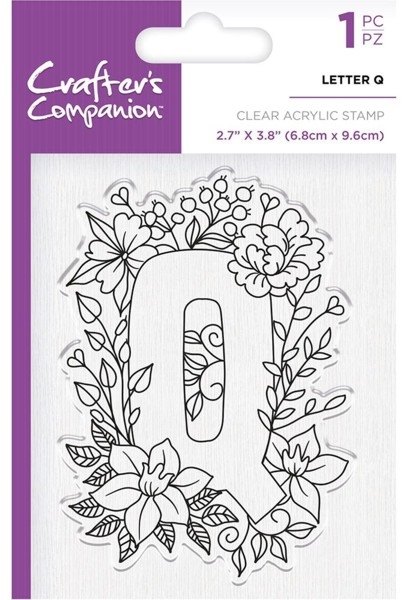 Crafters Companion Clear Acrylic Stamps - Letter Q - 4 for £9.79