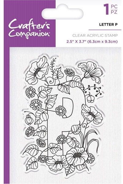 Crafters Companion Clear Acrylic Stamps - Letter P - 4 for £9.79
