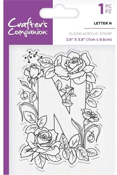 Crafters Companion Clear Acrylic Stamps - Letter N - 4 for £9.79
