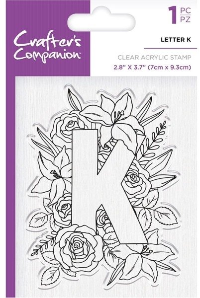 Crafters Companion Clear Acrylic Stamps - Letter K - 4 for £9.79
