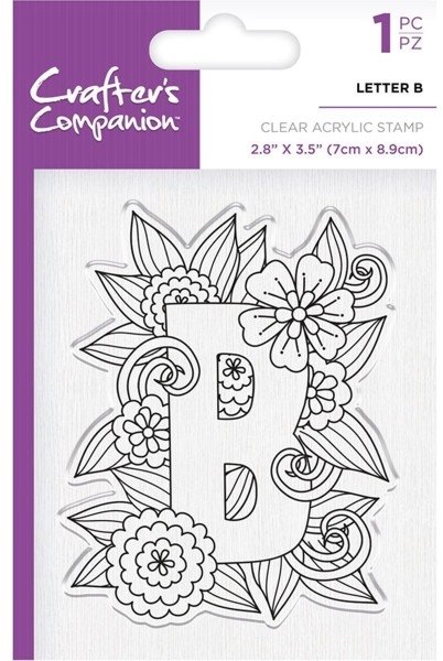 Crafters Companion Clear Acrylic Stamps - Letter B - 4 for £9.79