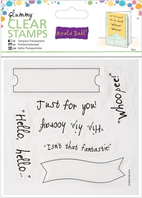 DoCrafts Papermania Roald Dahl Hello Hello Glummy Clear Stamps