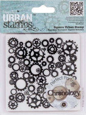 DoCrafts Papermania Square Urban Stamp Chronology Cogs