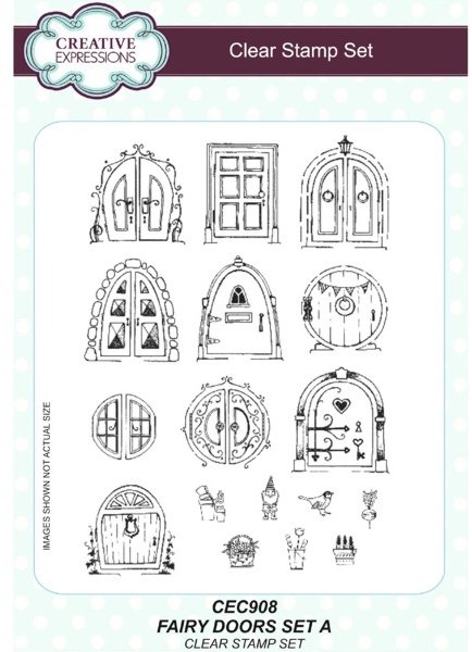 Creative Expressions Willowby Woods Fairy Doors set A A5 Clear Stamp Set