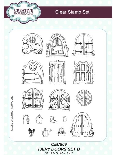 Creative Expressions Willowby Woods Fairy Doors set B A5 Clear Stamp Set